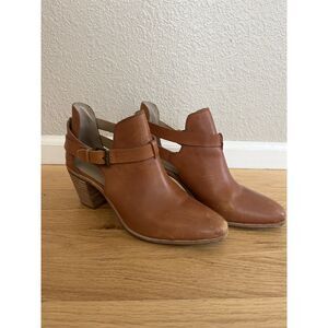 G.H. Bass & Co. Womens Brown Leather Sylvia Ankle Booties 9.5